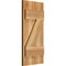 Ekena Millwork Joined Board-n-Batten Shutters w/Z-Bar, Rough Sawn Western Red Cedar, 10 3/4W x 23H, PR RBJ06Z11X023RWR - alternate 4